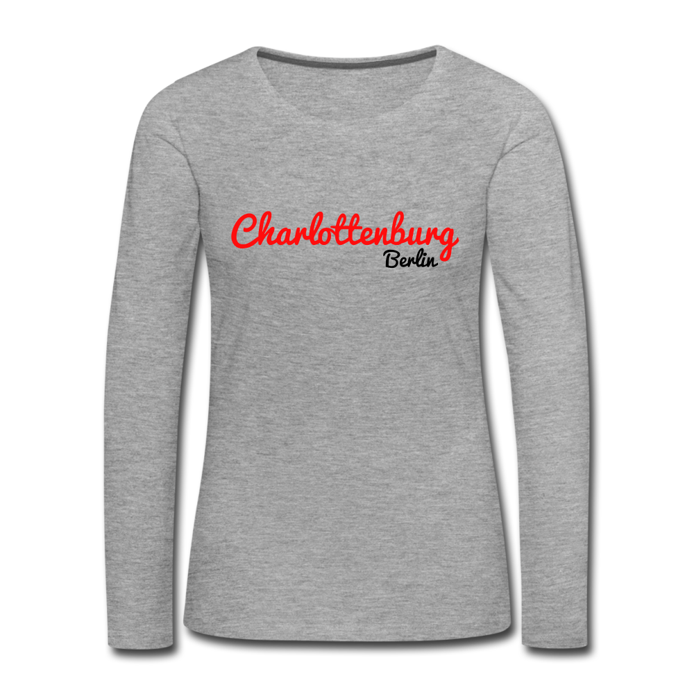 Charlottenburg Berlin - Frauen Premium Langarmshirt - heather grey