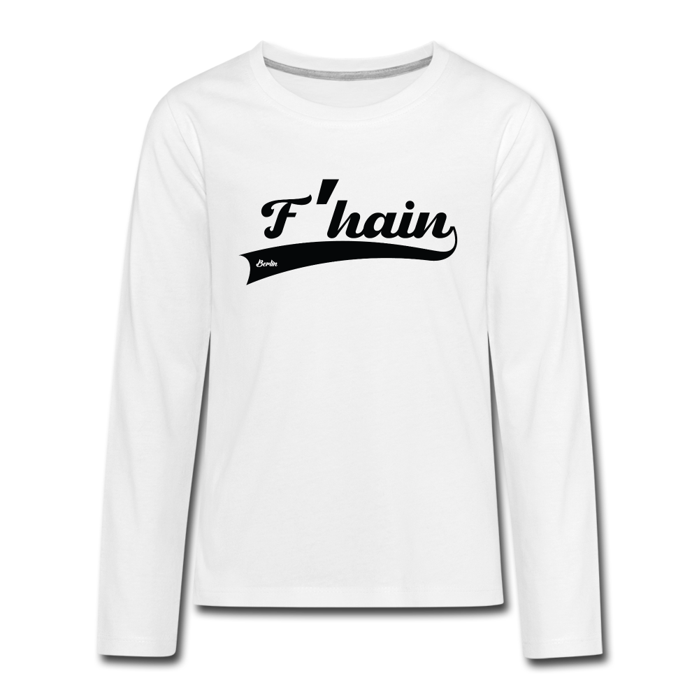 F'hain - Teenager Langarmshirt - white