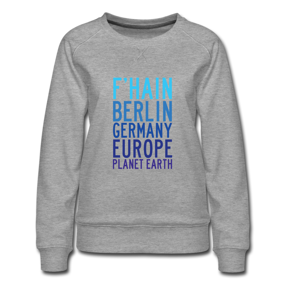 F'hain - Planet Earth - Frauen Premium Sweatshirt - heather grey