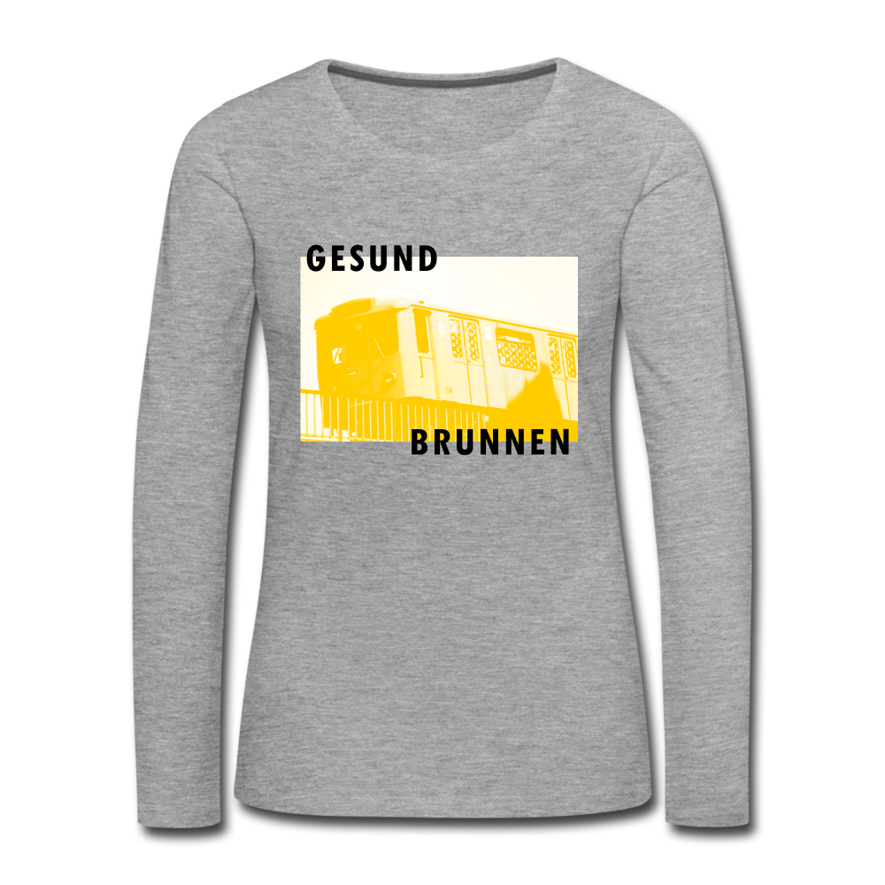Gesundbrunnen Metro - Frauen Premium Langarmshirt - heather grey