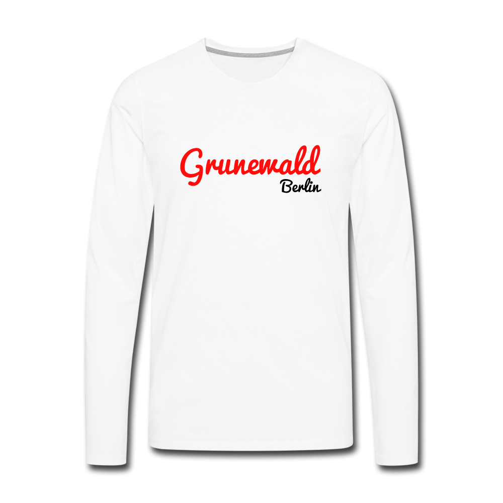 Grunewald Berlin - Männer Premium Langamshirt - white