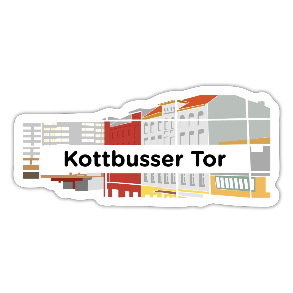 Kottbusser Tor - Aufkleber - white matte