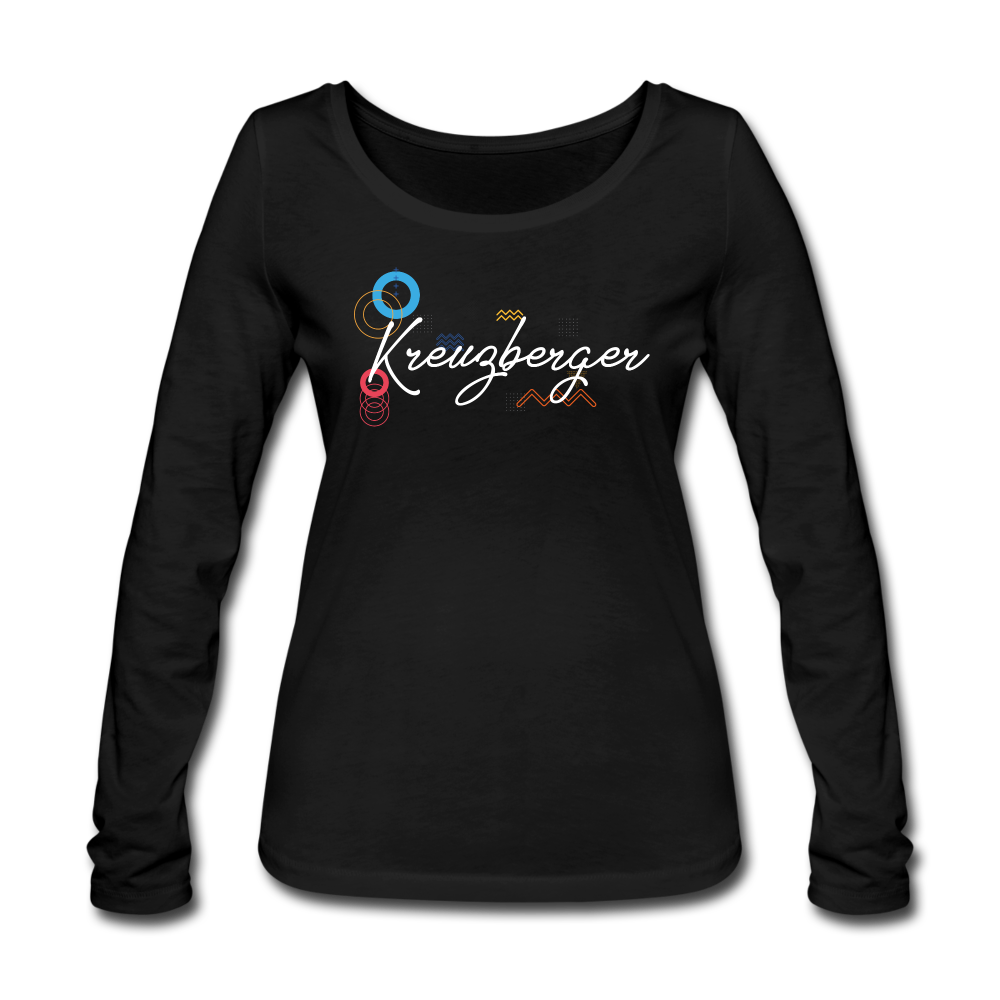 Kreuzbergerin - Frauen Bio Langarmshirt - black