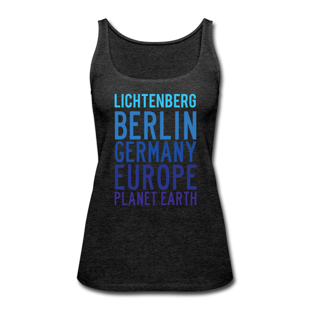 Lichtenberg Planet Earth - Frauen Premium Tank Top - charcoal grey