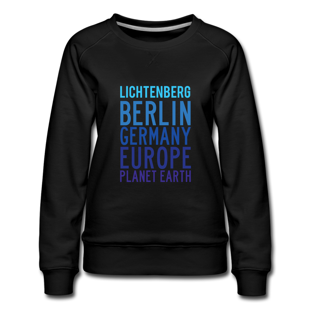 Lichtenberg Planet Earth - Frauen Premium Sweatshirt - black