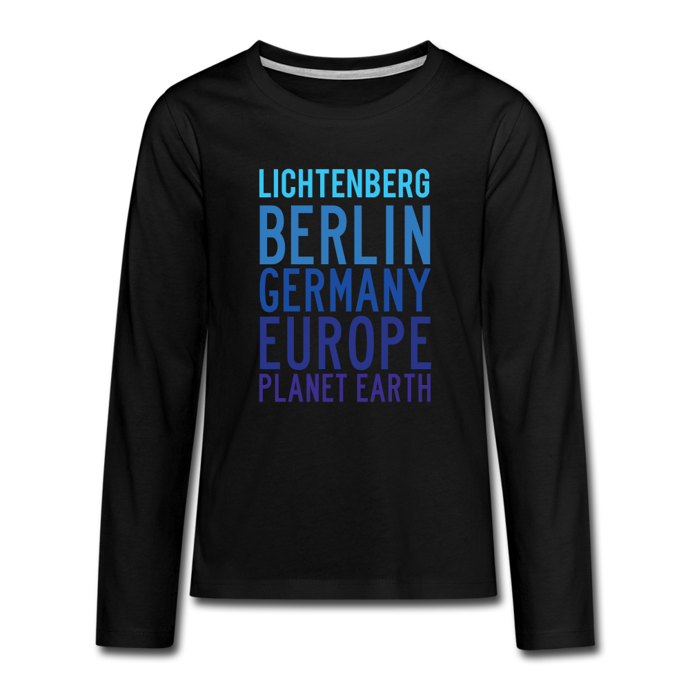 Lichtenberg Planet Earth - Teenager Langarmshirt - black