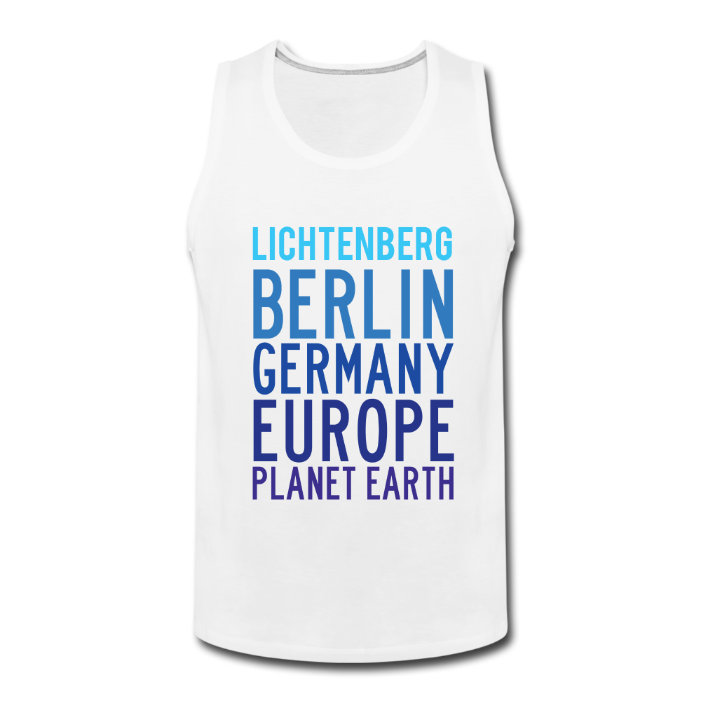 Lichtenberg Planet Earth - Männer Premium Tank Top - white