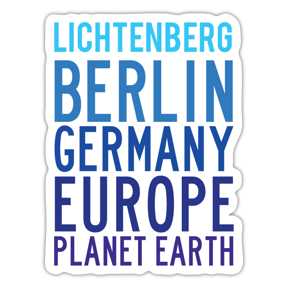 Lichtenberg Planet Earth - Aufkleber - white matte