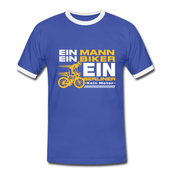 Ein Mann, Ein Biker, Ein Berliner - Männer Ringer T-Shirt