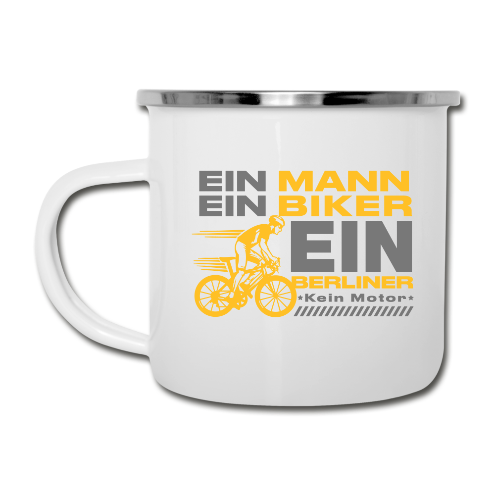 Ein Mann, Ein Biker, Ein Berliner - Tasse einfarbig - white