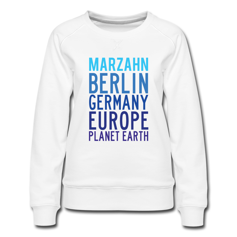 Marzahn Planet Earth - Frauen Premium Sweatshirt - white