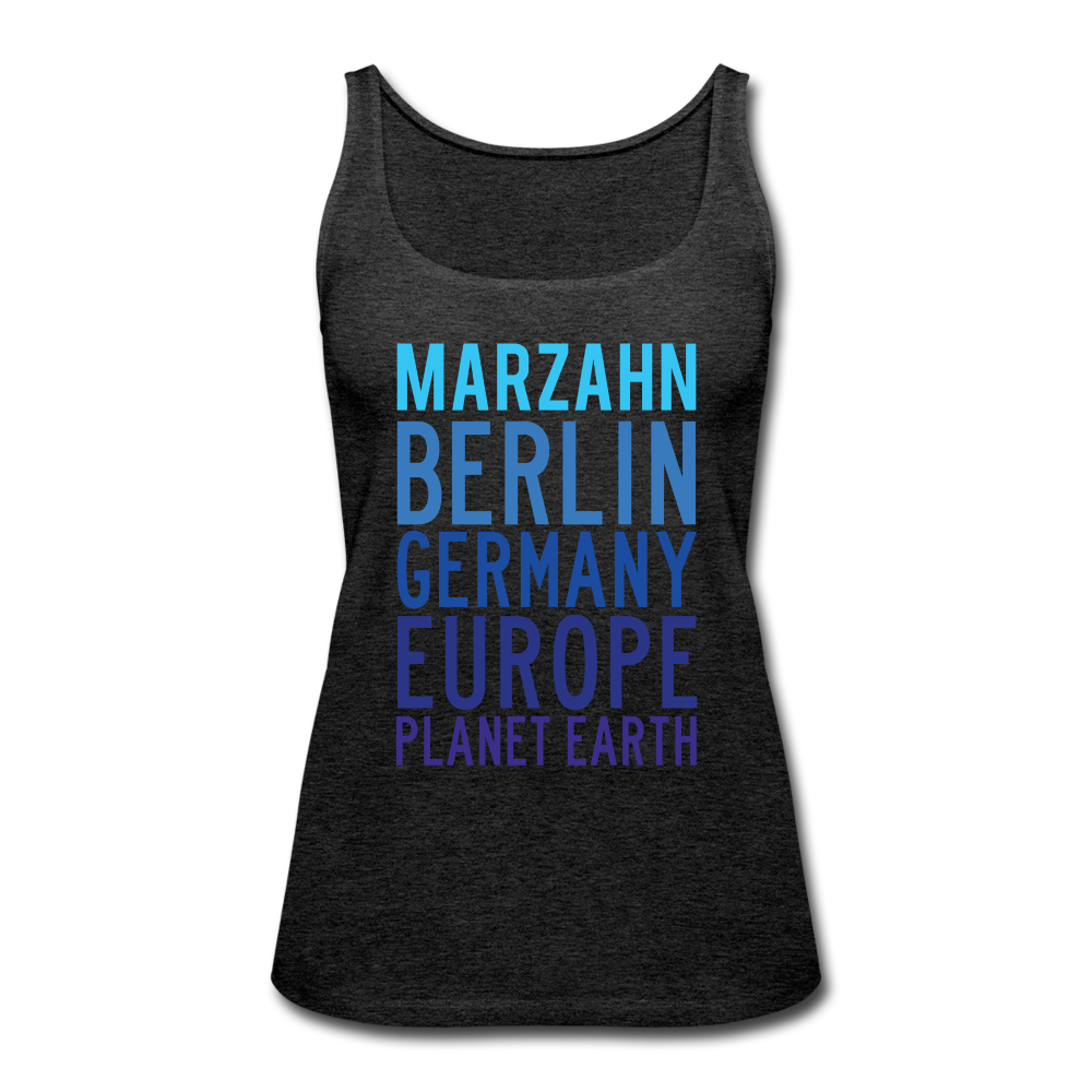 Marzahn Planet Earth - Frauen Premium Tank Top - charcoal grey