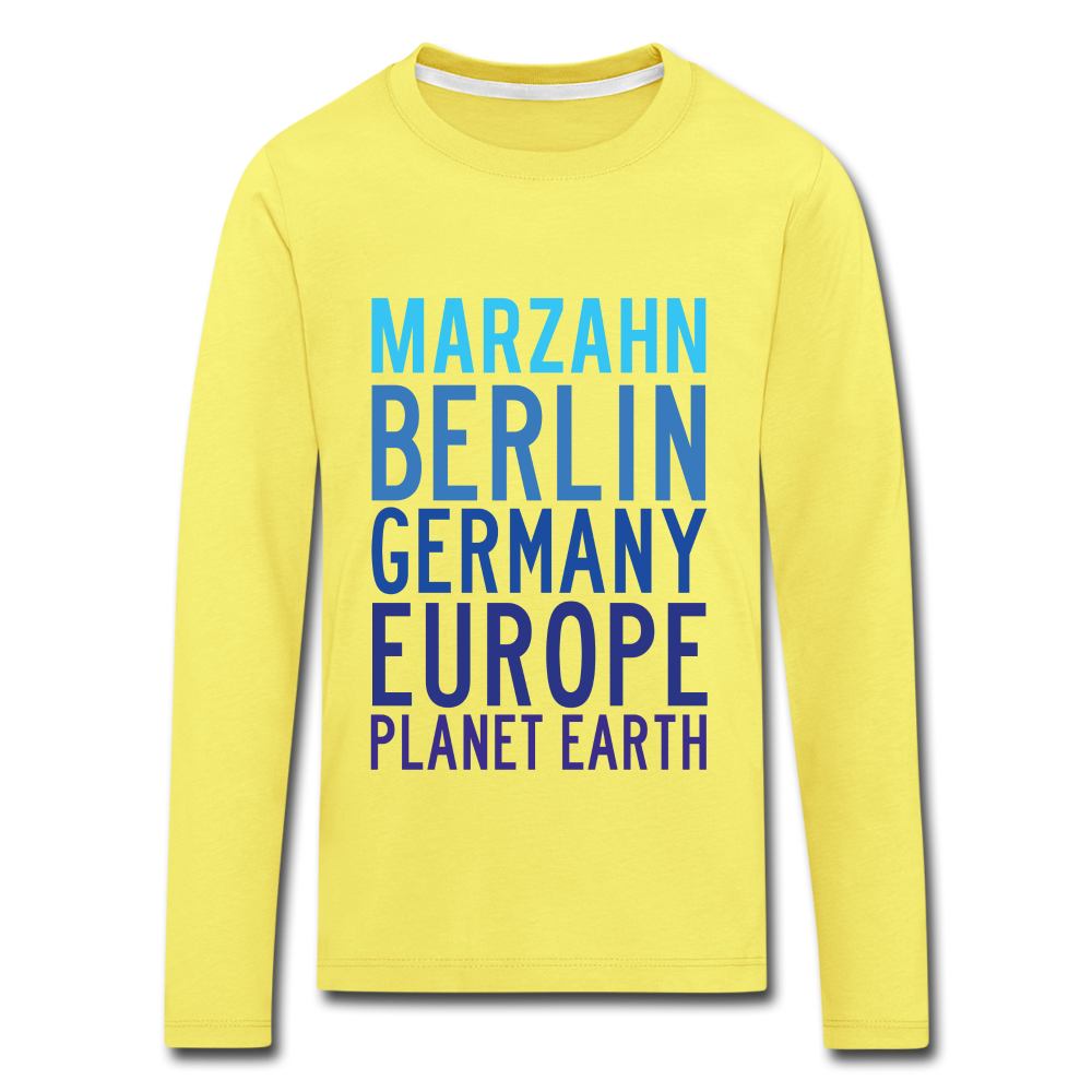 Marzahn Planet Earth - Kinder Langarmshirt - yellow