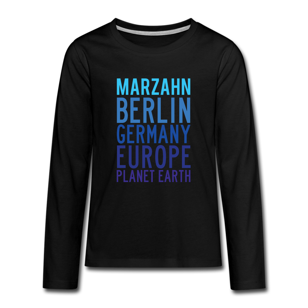 Marzahn Planet Earth - Teenager Langarmshirt - black