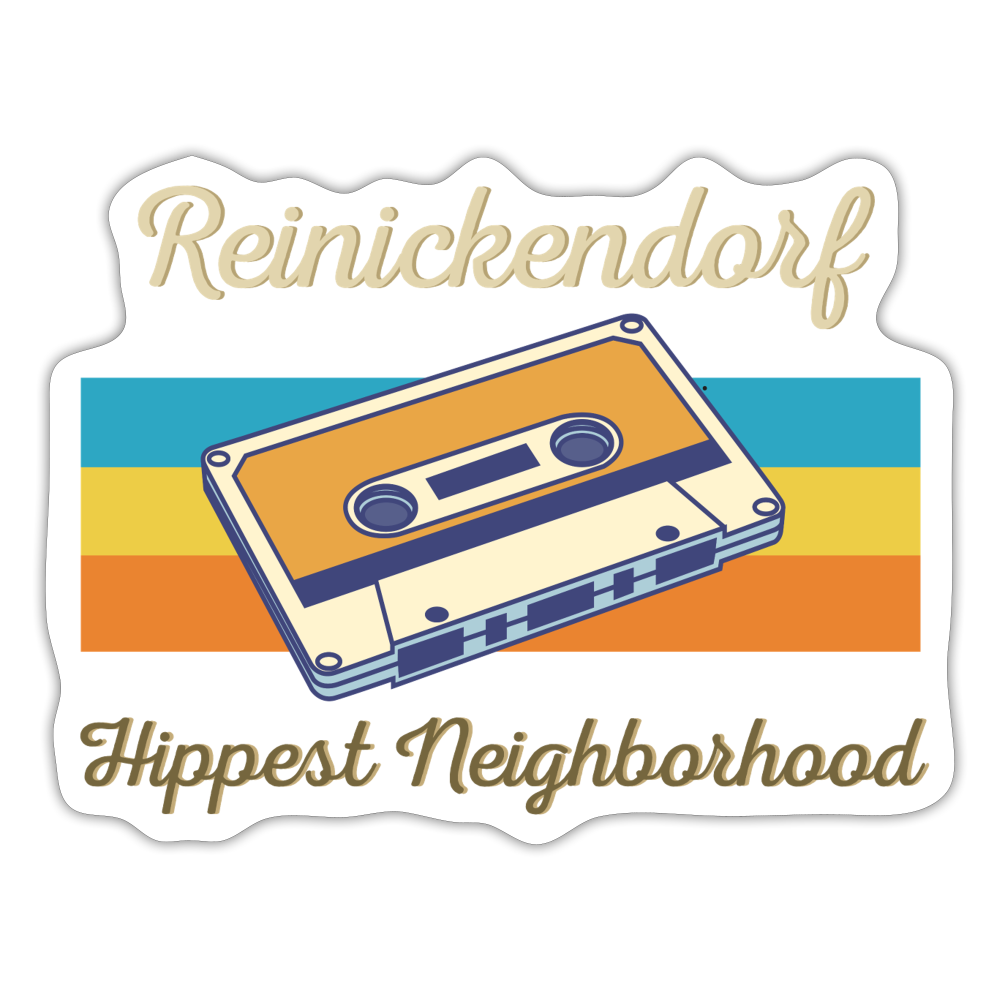 Reinickendorf  Hippest Neighborhood - Aufkleber - white matte