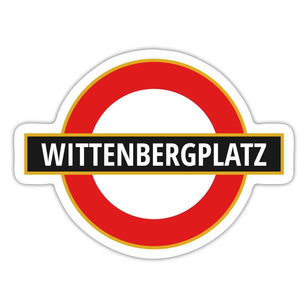 Wittenbergplatz - Aufkleber - white matte