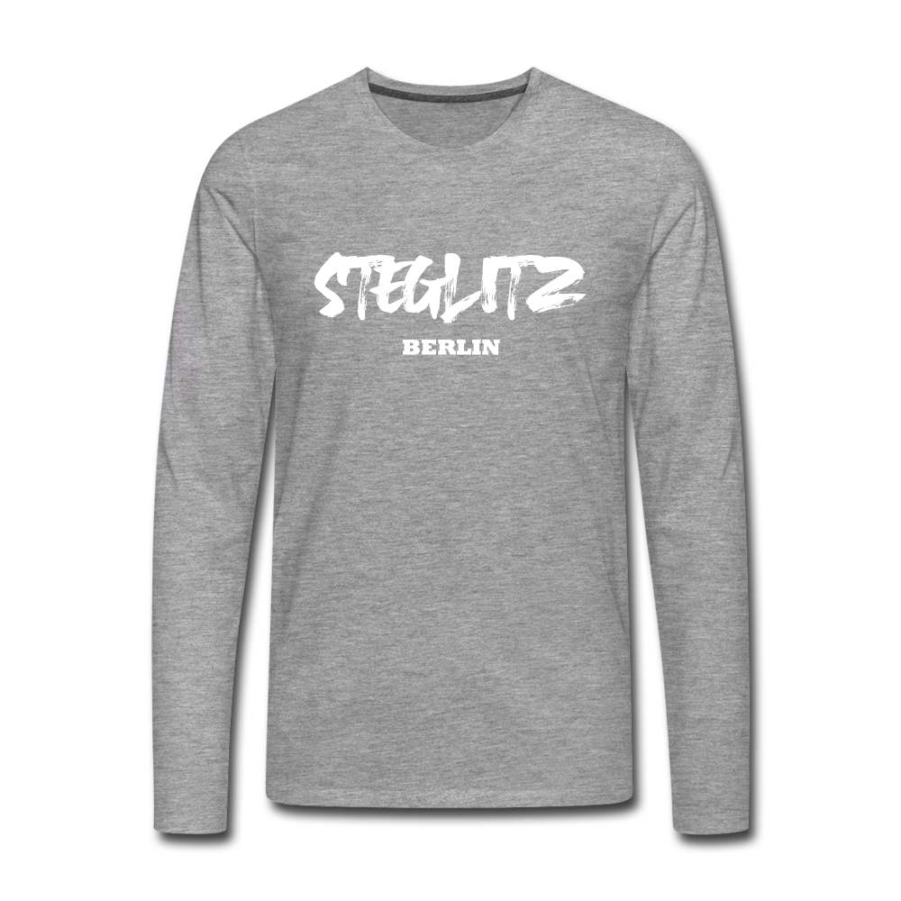 Steglitz - Männer Premium Langamshirt - heather grey