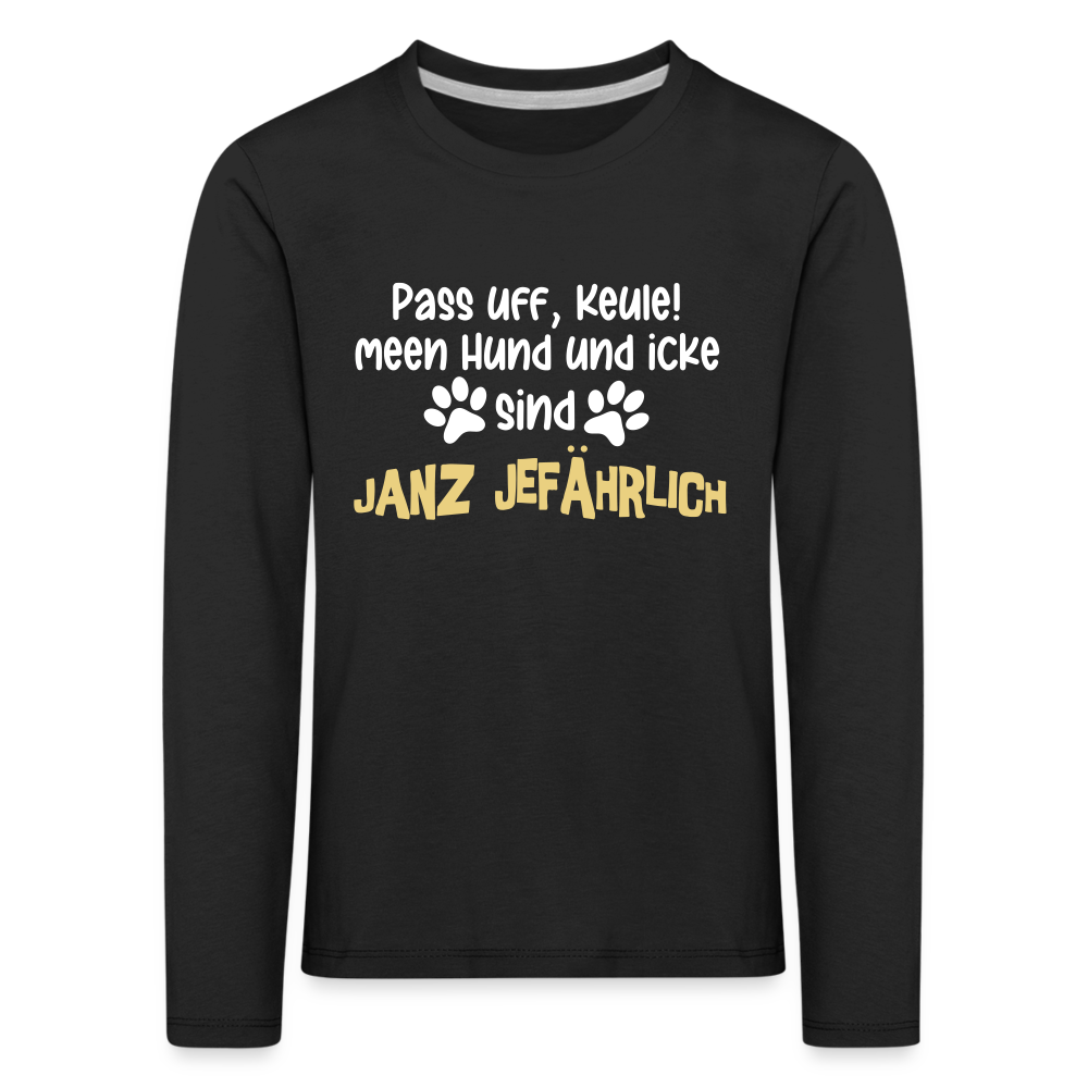 Janz Jefährlich - Kinder Langarmshirt - black