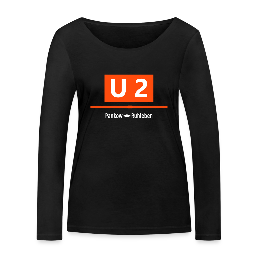 U2 Berlin - Frauen Bio Langarmshirt - black
