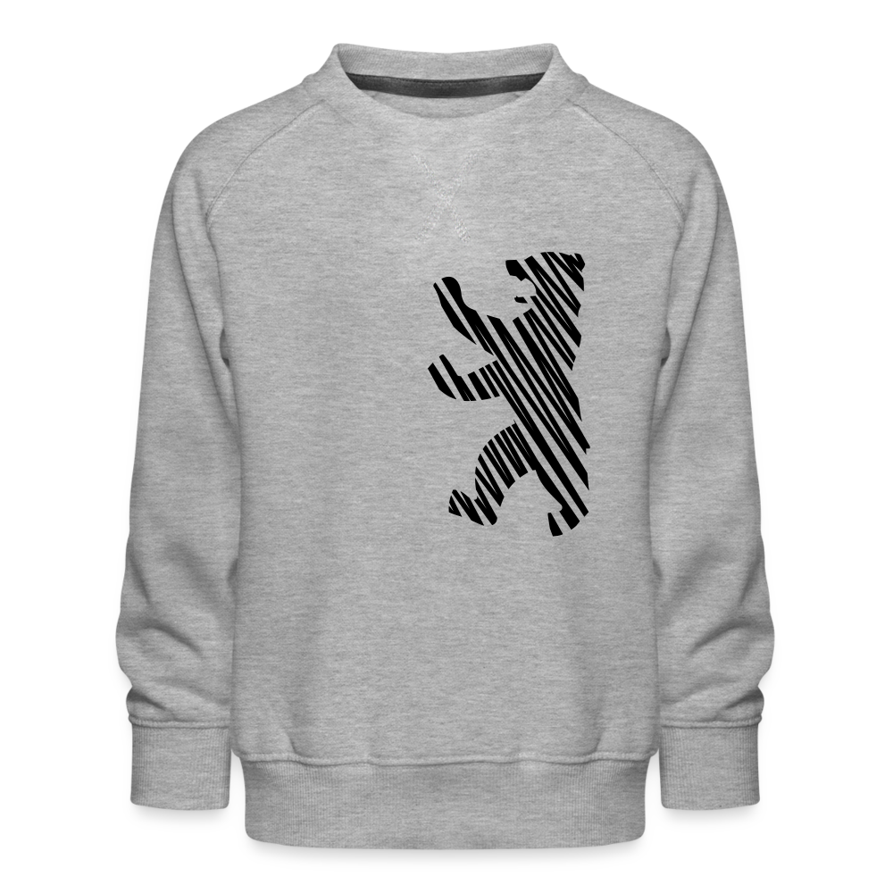 Berliner Bär im Netz - schwarz - Kinder Premium Sweatshirt - heather grey