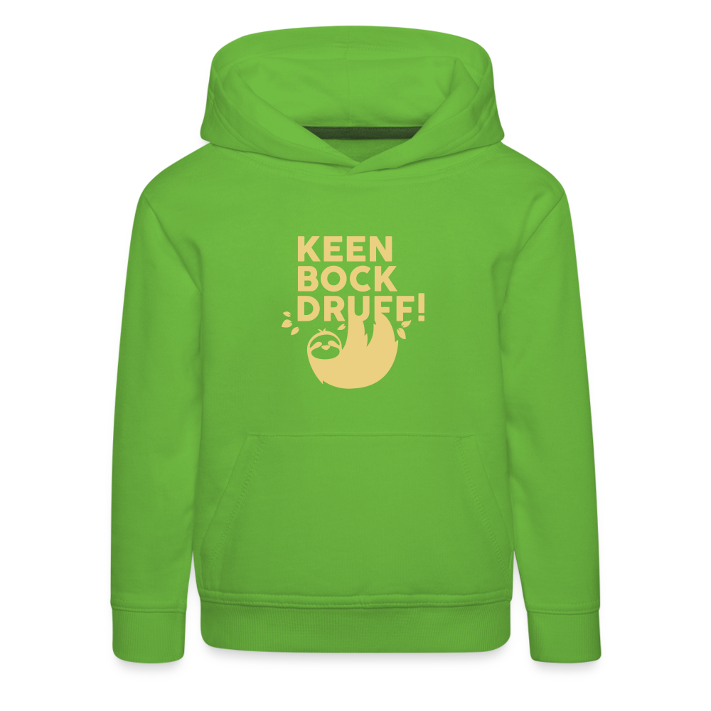 Keen Bock druff! - Kinder Premium Hoodie - light green