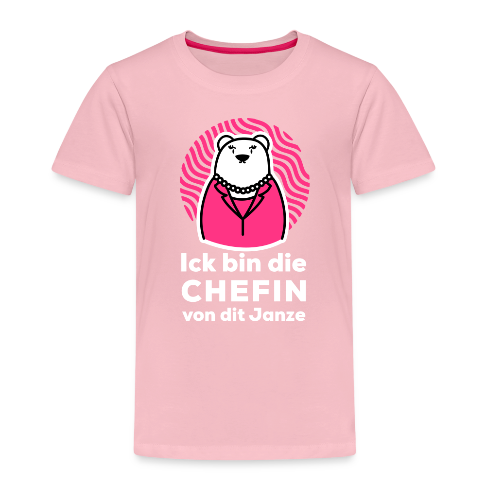 Chefin - Kinder Premium T-Shirt - Hellrosa