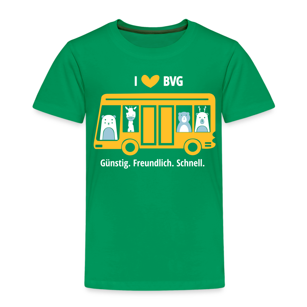 I love BVG - Kinder Premium T-Shirt - Kelly Green