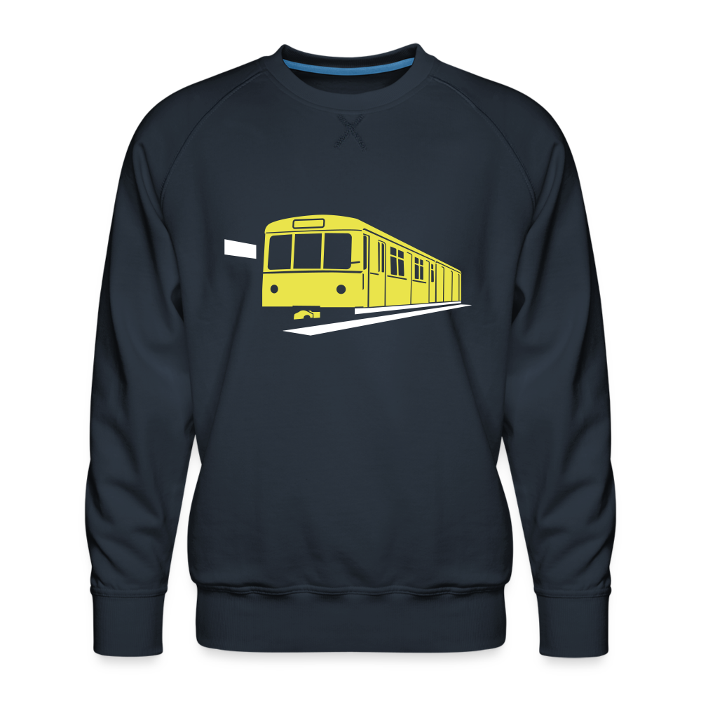 Die U-Bahn kommt - Männer Premium Sweatshirt - Navy