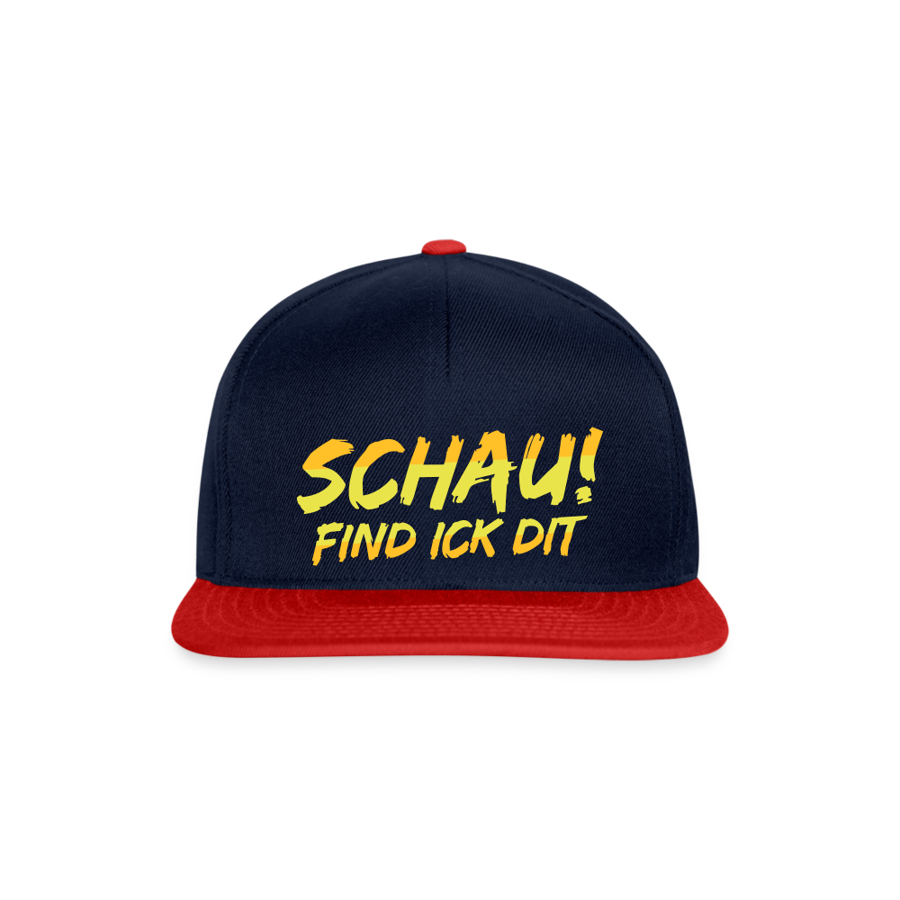Schau! Find Ick Dit - Snapback Cap - Navy/Rot