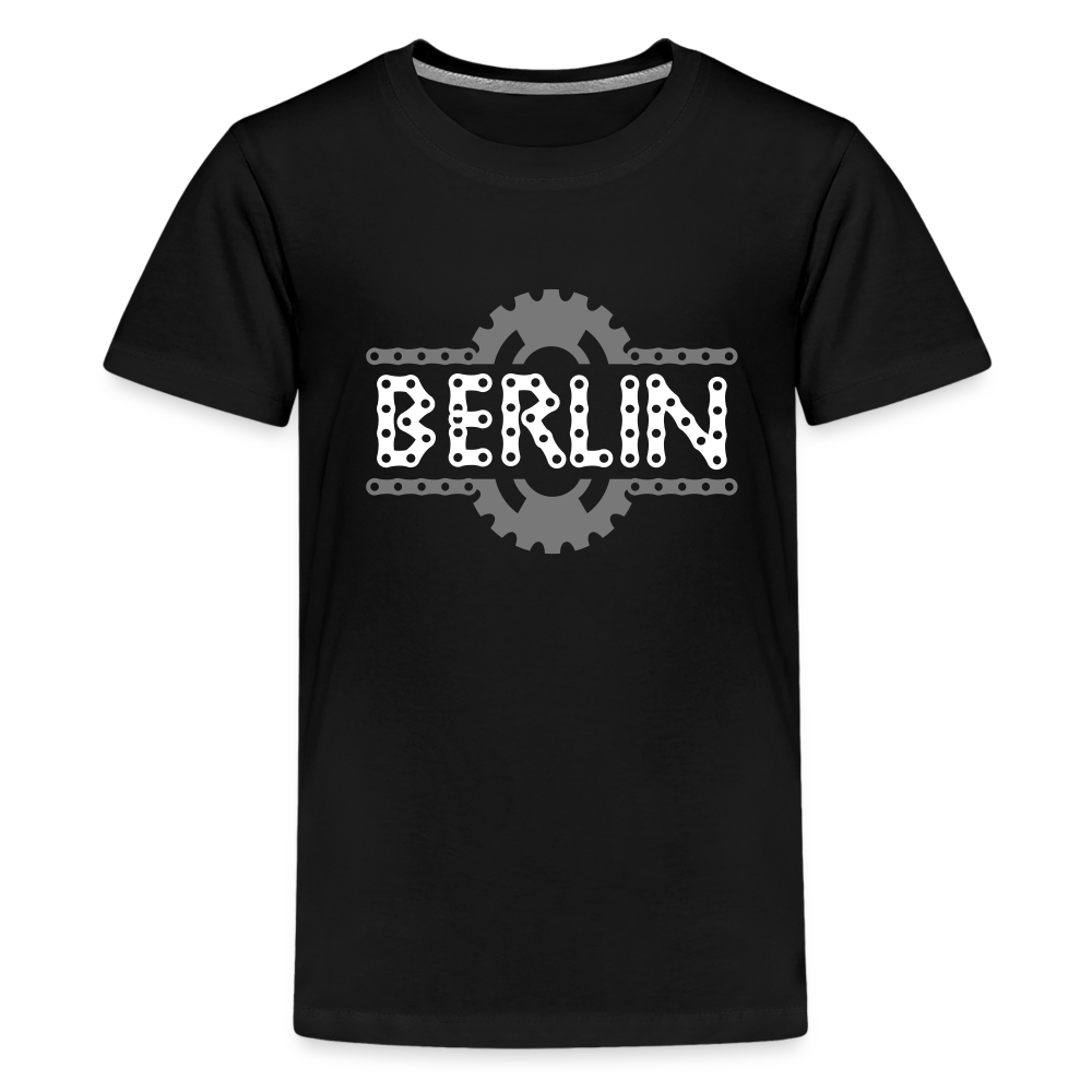 Berliner Fahrradkette - Teenager Premium T-Shirt - Schwarz