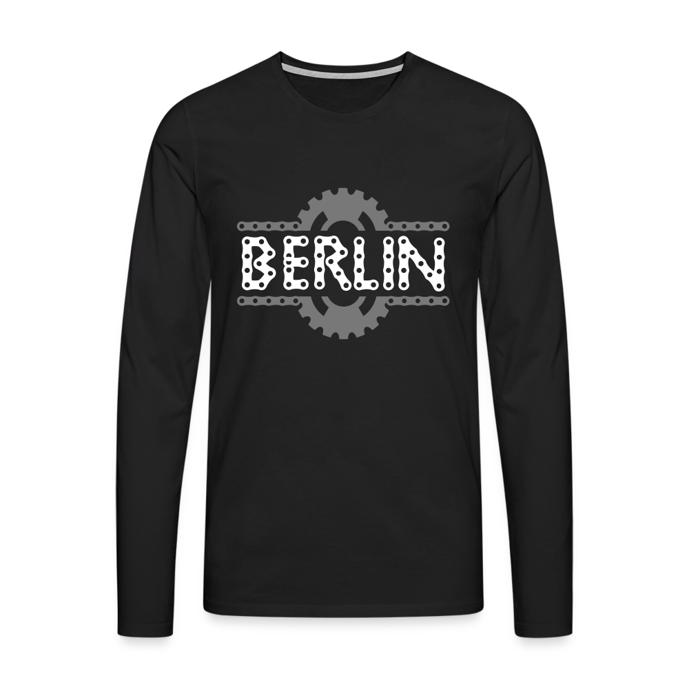 Berliner Fahrradkette - Männer Premium Langamshirt - Schwarz