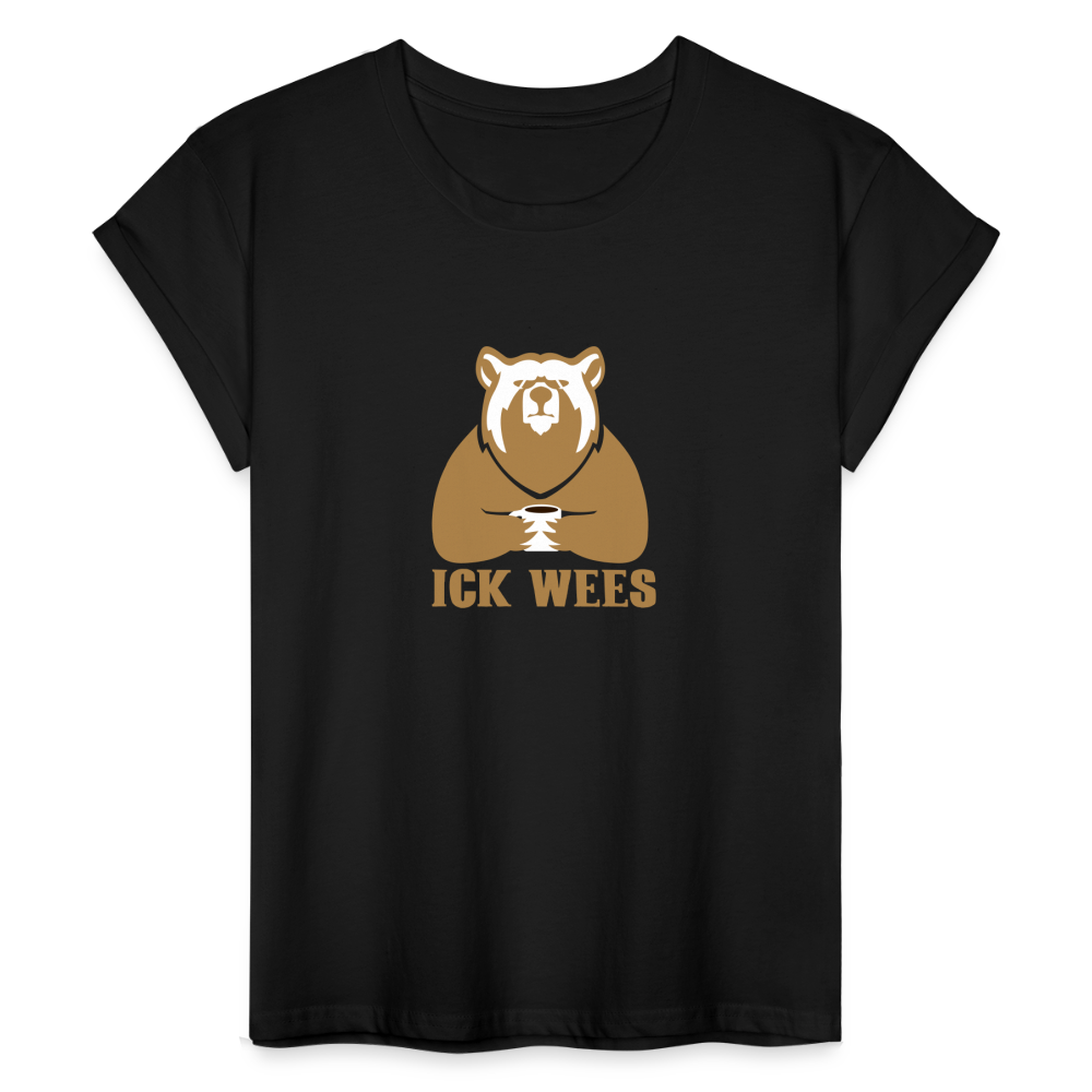 Ick Wees - Frauen Oversize T-Shirt - Schwarz