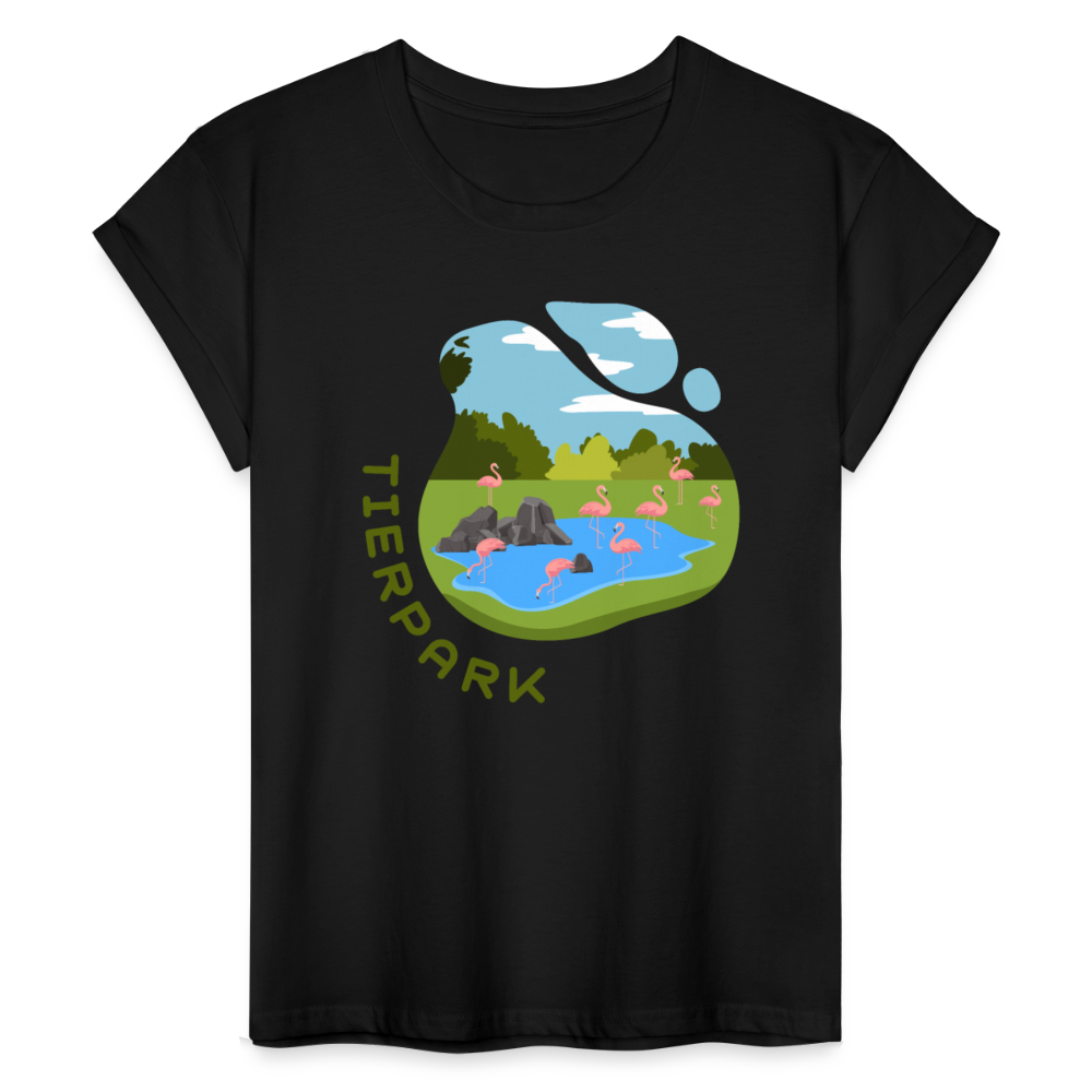 Tierpark - Frauen Oversize T-Shirt - Schwarz