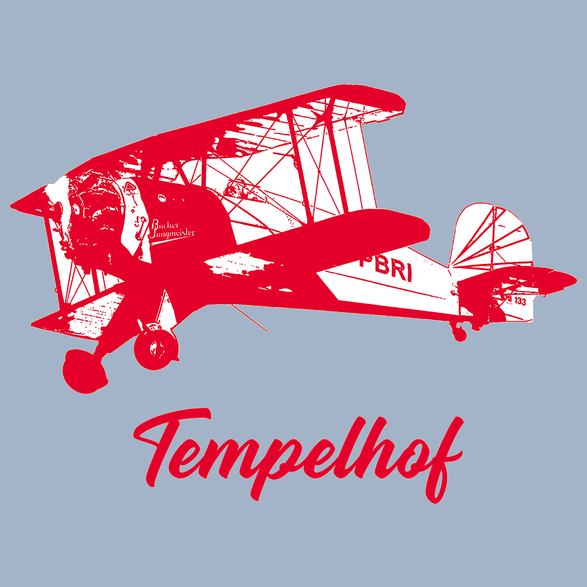 Tempelhof Flugzeug rot
