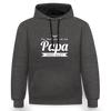 Opa wees allet - Kontrast Hoodie - Anthrazit/Schwarz