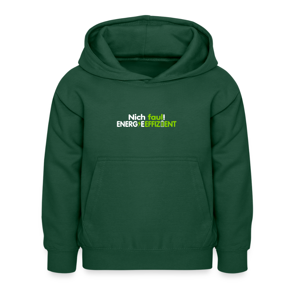 Nich faul! Energieeffizient! - Kinder Hoodie - Flaschengrün