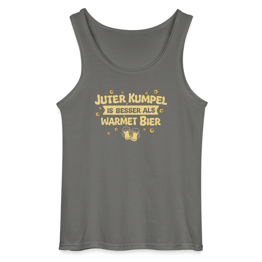 Juter Kumpel ist besser als warmet Bier - Männer Tank Top - Anthrazit