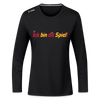 Ick bin dit Spiel! - Frauen Sport Langarmshirt - Schwarz