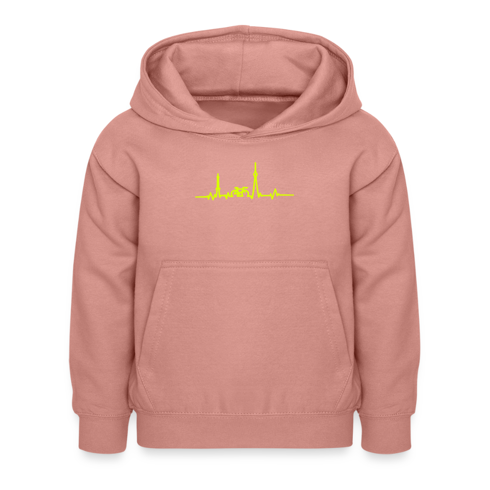 Herzschlag für Fahrradfahrer - Kinder Hoodie - Altrosa
