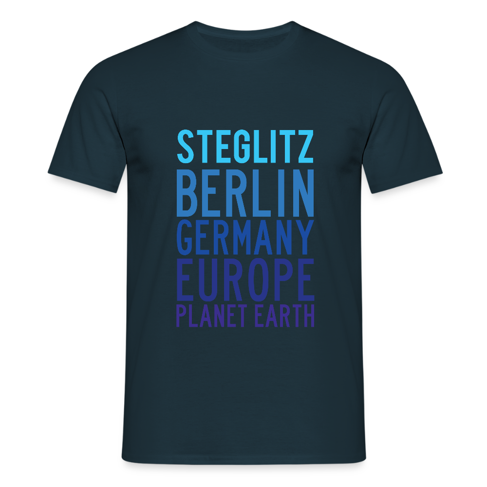 Steglitz Planet Earth - Männer Premium T-Shirt - Navy