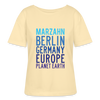 Marzahn Planet Earth - Relaxed Rundhals Frauen Bio-T-Shirt - Creme