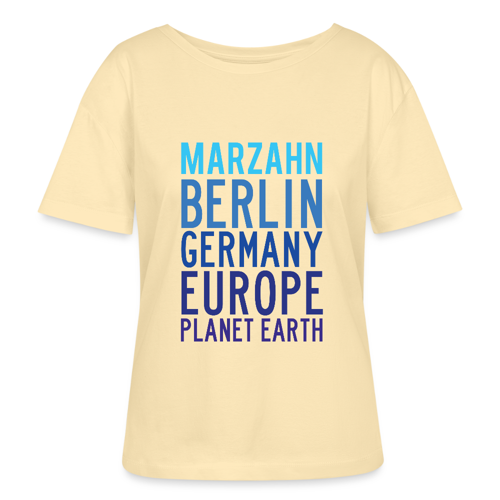 Marzahn Planet Earth - Relaxed Rundhals Frauen Bio-T-Shirt - Creme