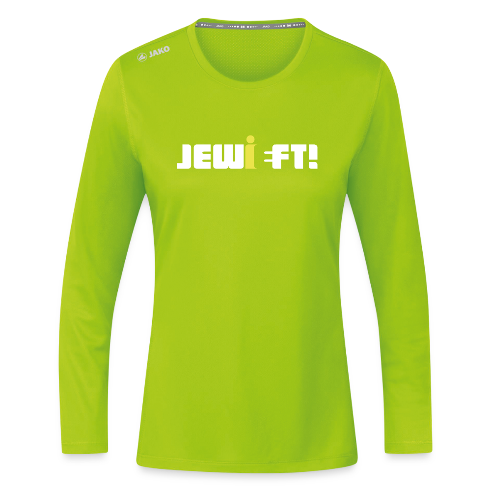 Jewieft! - Frauen Sport Langarmshirt - Neongrün