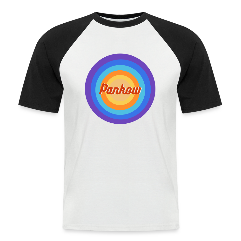Pankow Retro - Männer Baseball T-Shirt - Weiß/Schwarz