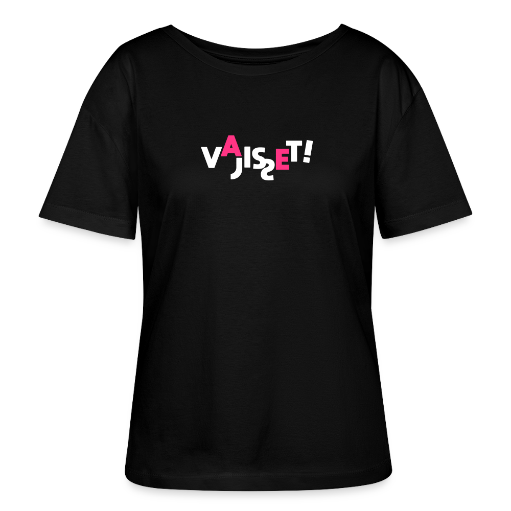 VAJISSET - Relaxed Rundhals Frauen Bio-T-Shirt - Schwarz
