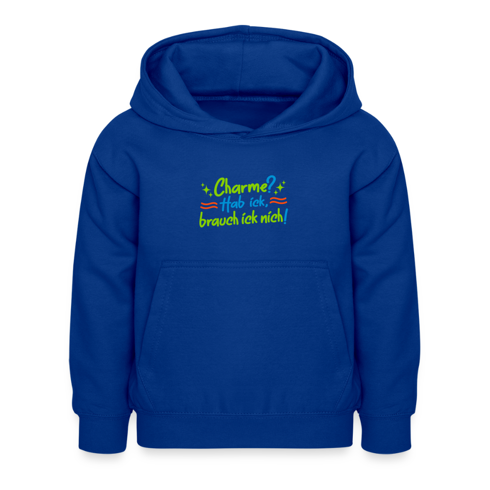 Charme? Hab ick, brauch ick nich! - Kinder Hoodie - Royalblau