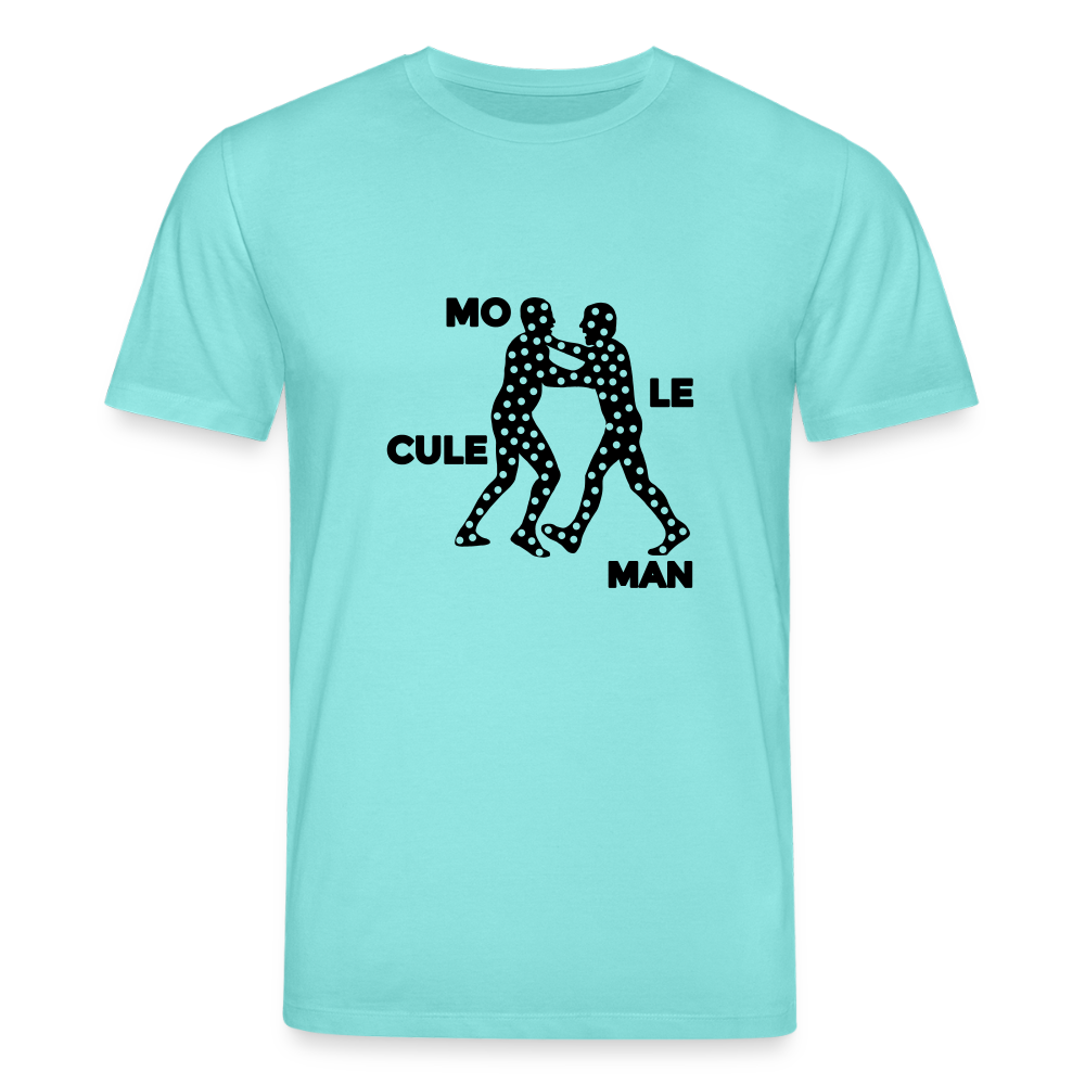 Mo le cule Man - Unisex Bio T-Shirt - Poolblau