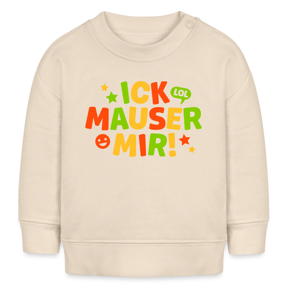 ick mauser - Baby Bio Pullover - Weißgrau