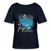 Trinidad oder Treptow - Relaxed Rundhals Frauen Bio-T-Shirt - Navy