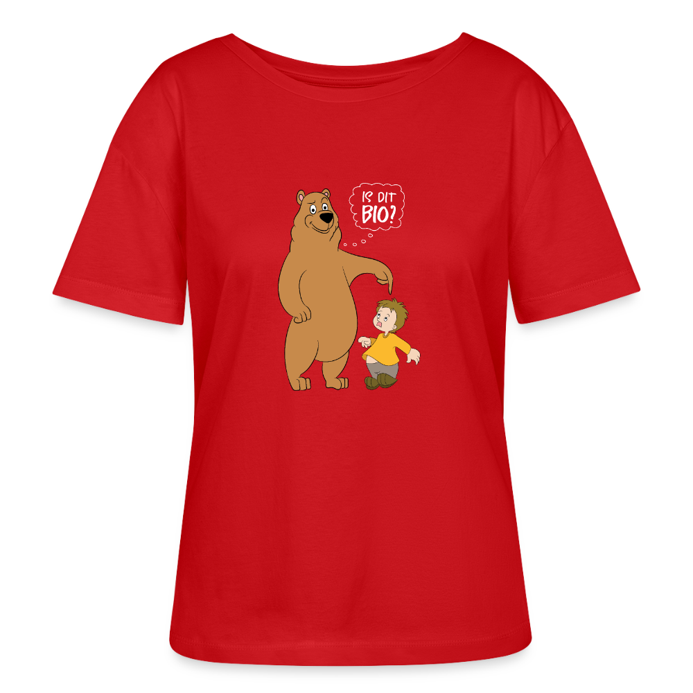 Is dit Bio? - Relaxed Rundhals Frauen Bio-T-Shirt - Rot
